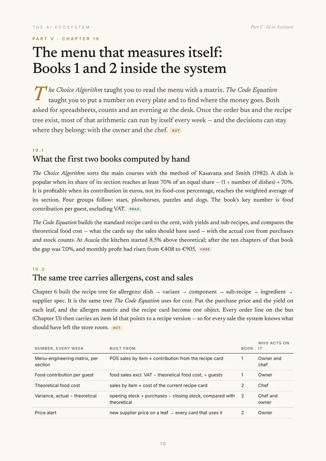 Page from Chapter 19: Books 1 and 2 inside the system, the numbers it computes every week
